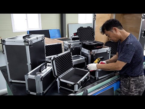 Видео: Процесс изготовления алюминиевого корпуса. Корейский завод по производству чехлов для переноски