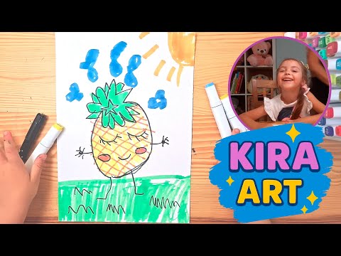 Видео: 🍍 Как нарисовать АНАНАС! | Рисование для детей с Кирой