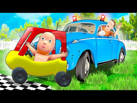 Видео: РЕБЕНОК УСТРОИЛ СМЕРТЕЛЬНЫЙ ГОНКИ С ПАПОЙ!