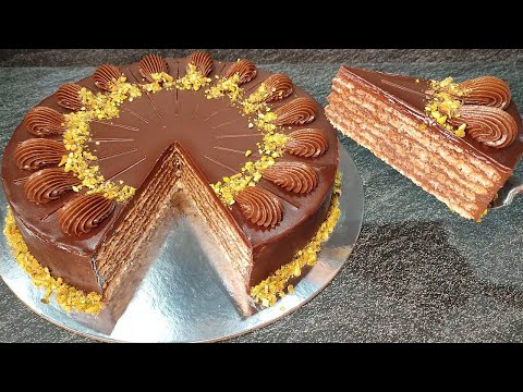 Видео: Знаменитый Болгарский торт ГАРАШ! Без муки и глютена! Классика! Мега шоколадный! Ореховый торт!