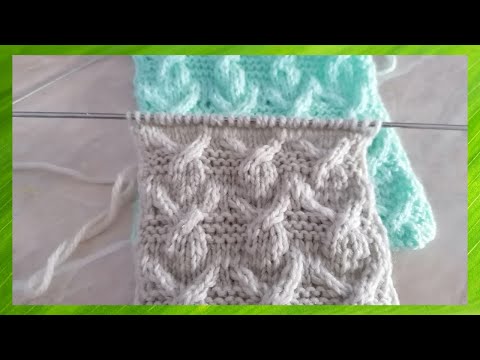 Видео: Рельефный Узор для Свитеров. Вязание Спицами.