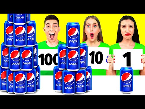 Видео: 100 Слоев Еды Челлендж | Смешные Cитуации от TeenChallenge