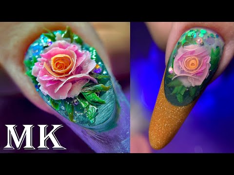 Видео: 🤩НОВИНКА⛔️ОПАСНЫЙ МАНИКЮР😱Цветы В НОГТЯХ! 3D Art Френч.Batik nails flowers.wow nail art tutorial