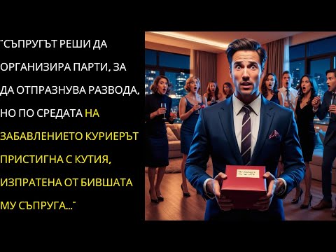 Видео: Той организира парти, за да отпразнува развода... Но доставка от бившата му превърна нощта в кошмар.
