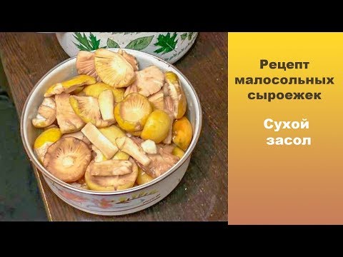 Видео: Рецепт малосольных сыроежек. Сухой засол.