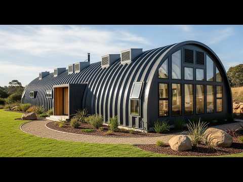Видео: Проект огромного дома из Quonset Hut, который оставит вас без слов