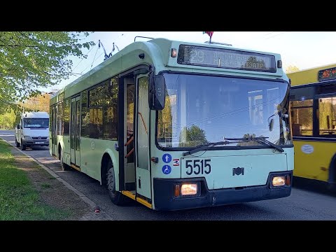 Видео: Тралейбус Мінска АКСМ-321, парк №5515, маршрут №29 (07.05.2023)