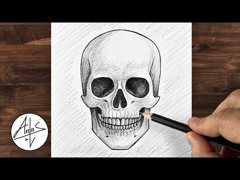 Видео: Как нарисовать голову-череп | Реалистичное пошаговое руководство