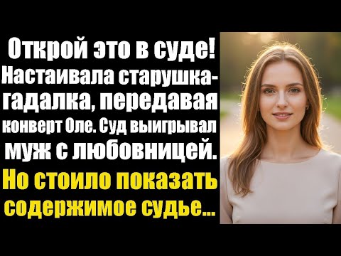 Видео: «Открой это в суде!» — сказала гадалка, передавая конверт Оле. Суд выигрывал муж… пока не вскрыли