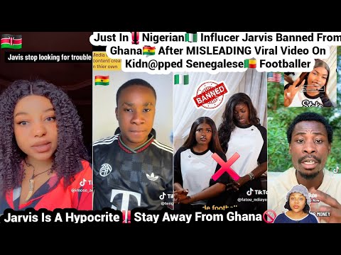 Видео: Только что‼️Нигерийскому🇳🇬 инфлюенсеру Джарвису запретили въезд в Гану🇬🇭 после вирусного видео о ...