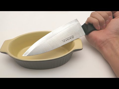 Видео: Я затачиваю кухонный нож с блюдом