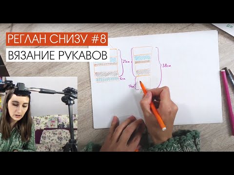Видео: Реглан снизу #8. Вязание рукавов. Как сделать, чтобы полоски на рукаве и по переду совпадали.