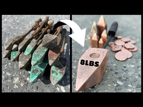 Видео: Расплав медного железа — огромный медный паяльник — мусор в сокровище — BigStackD