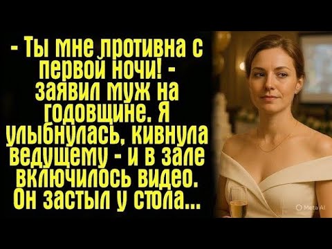 Видео: Ты мне противна с первой ночи! — заявил муж на годовщине. Я улыбнулась, кивнула ведущему — и в...