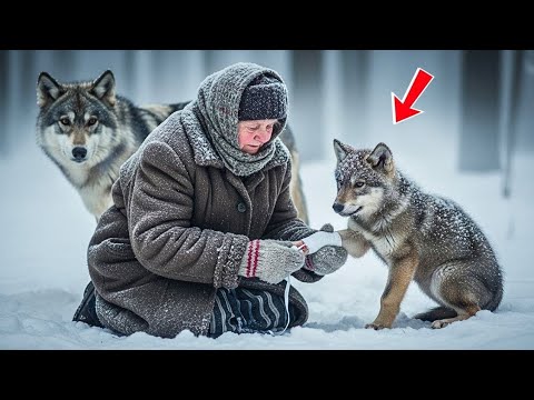 Видео: ВОЛЧИЦА принесла РАНЕНОГО ВОЛЧОНКА к СТАРУХЕ — дальше произошло невероятное