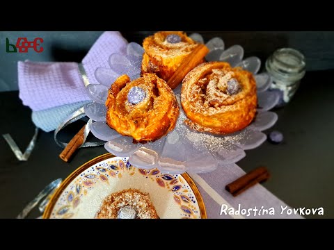 Видео: Ябълкови рулца с бутер тесто и тофи крем - лесни и бързи/ apple rolls