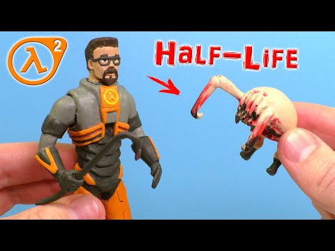 Видео: ГОРДОН ФРИМЕН и ХЕДКРАБ из игры Half-Life 2 | Видео Лепка