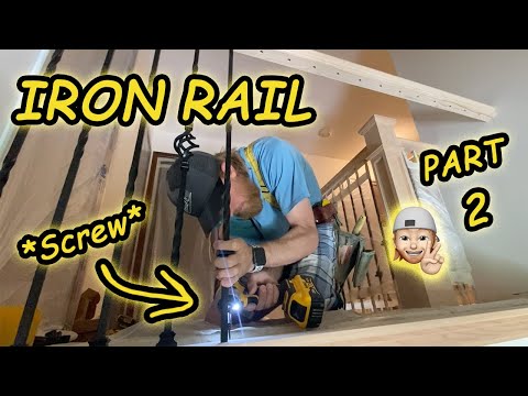Видео: Установка перил с железными балясинами: схема расположения балясин, метод установки *MY SCREW*, ч...