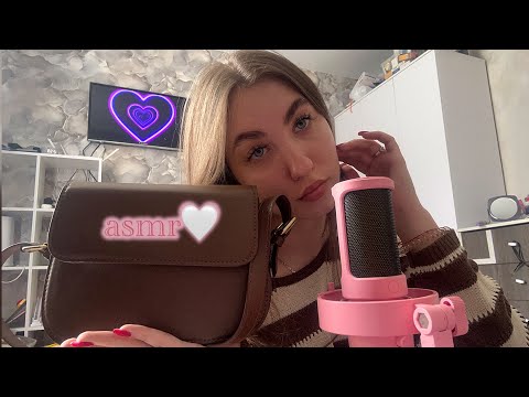Видео: asmr, что в моей сумке🤎👛|шёпот, таппинг