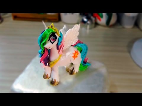 Видео: Mай литл пони принцесса Cелестия из мастики /Princess celestia in My Little Pony Toys -Я - ТОРТодел!