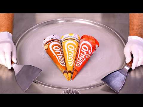 Видео: Испытание мороженого Cornetto Rolls – Удовлетворяющее ASMR-искусство еды