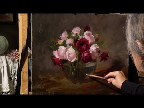 Видео: Элизабет Роббинс пишет розы маслом