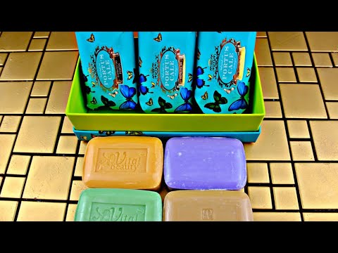 Видео: Asmr vintage soap unpacking and cutting| Резка сухого мыла| No Talking