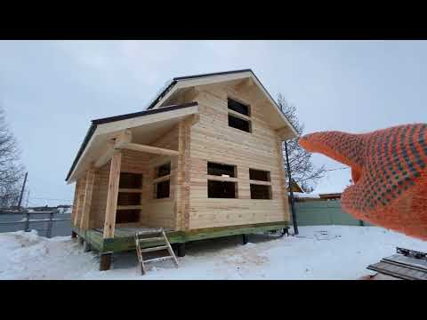 Видео: Планировка дома из бруса,1,5 этажа,100 м2