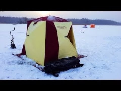 Видео: Палатка СНЕГИРЬ, Саяно-Шушенское водохранилище, рыбалка со льда.