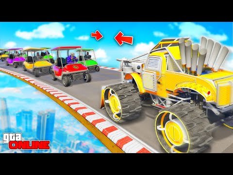 Видео: КТО ПОБЕДИТ В ЖЕСТКОЙ БИТВЕ? 30 ГОЛЬФКАРОВ ИЛИ БИГФУТ | ЛИЦОМ К ЛИЦУ В ГТА 5 ОНЛАЙН