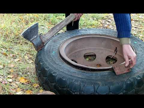 Видео: ГАЗ-52 ремонт колеса,1 ч.