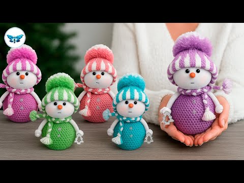 Видео: Таких снеговиков ещё не видели!⛄️Моя уникальная идея шапочки❄️Успейте сделать!✨