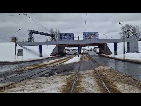 Видео: Витебский трамвай. ДСК - ул. Фрунзе. Маршрут 7. 02.03.2023. Vitebsk tram. DSK - st. Frunze. Route 7.