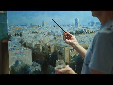 Видео: .Городской пейзаж. Весь поэтапный процесс в масляной живописи. Финал.  Часть 3