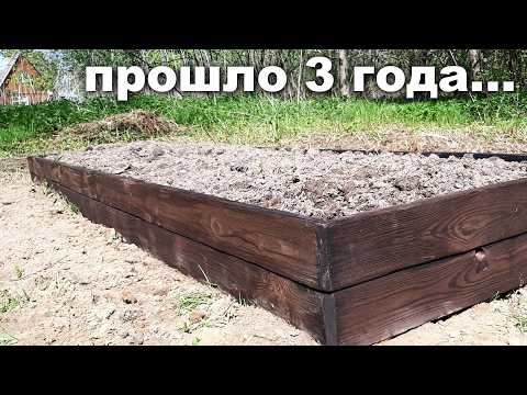 Видео: Грядка из обожженной доски, спустя 3 года!