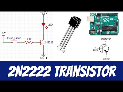 Видео: Транзистор 2N2222 NPN в качестве переключателя — пример Arduino со светодиодной вспышкой