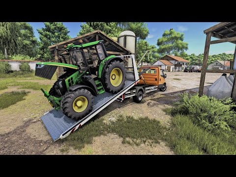 Видео: Загрузка сломанных тракторов в эвакуатор | Farming Simulator 25