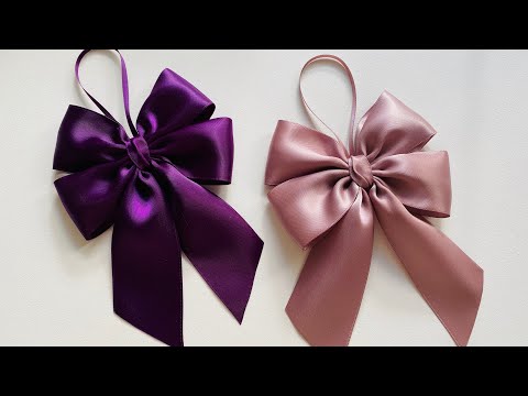 Видео: МК Бантик на елку за 5 мин 🎄🎀🎀. Как обойтись без горячего ножа 🎀🎀🎀🎁🎁🎁