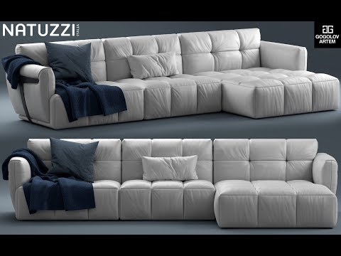 Видео: №14. Моделирование дивана "Herman NATUZZI ITALIA" в 3d max и marvelous designer
