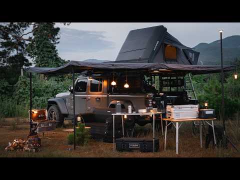 Видео: Уютный и расслабляющий автокемпинг 🏕️ - | Jeep Gladiator | iKamper | ASMR