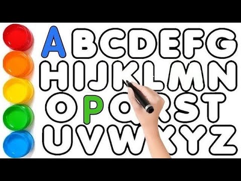 Видео: Научитесь рисовать 🖌️📝✏️🥰 и раскрашивать 2D-алфавит от А до Я для детей // Фонетическая песня и з...