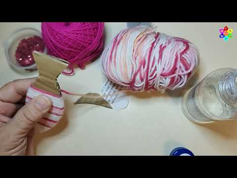 Видео: Занятие для группы 2.1. по теме  "Работа с пряжей и картоном". "Рыбка". Клименко. О.А.