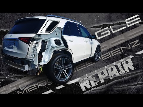 Видео: Mercedes GLE. Restoration of the rear quarter. Ремонт задней четверти.