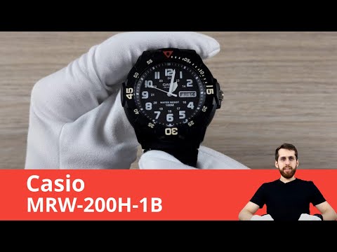 Видео: Обзор и настройка часов Casio MRW-200H-1B