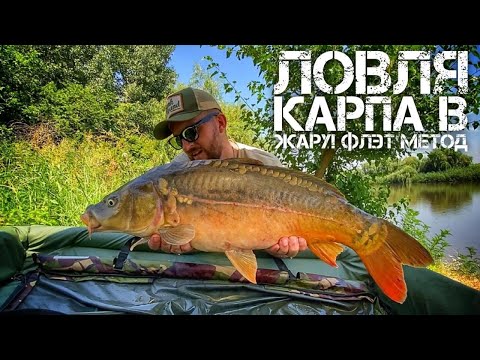 Видео: ЛОВЛЯ КАРПА В ЖАРУ. Флэт метод. Карпфишинг 2021. Жуковский