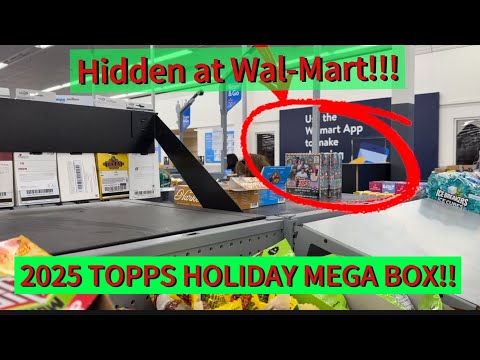 Видео: Нашёл 2025 праздничных мегабоксов Topps на холодильнике в Walmart! Доставай ещё один! #topps