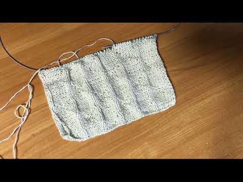 Видео: Теневой узор спицами "Бантики"