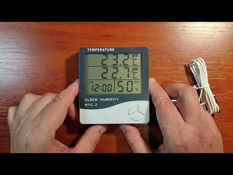 Видео: HTC-2 - кімнатний термогігрометр (-10...70 C і 10...99% RH)