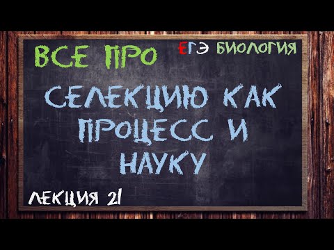 Видео: Л.21 | СЕЛЕКЦИЯ КАК ПРОЦЕСС И НАУКА | СЕЛЕКЦИЯ | ОБЩАЯ БИОЛОГИЯ ЕГЭ