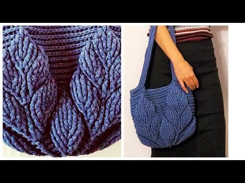 Видео: СУМКА -ТОРБА ИЗ ТРИКОТАЖНОЙ ПРЯЖИ